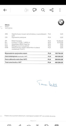 BMW Seria 5 cena 145900 przebieg: 141072, rok produkcji 2017 z Swarzędz małe 172